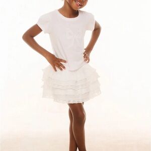 LoveShackFancy white ruffled skirt {girls}